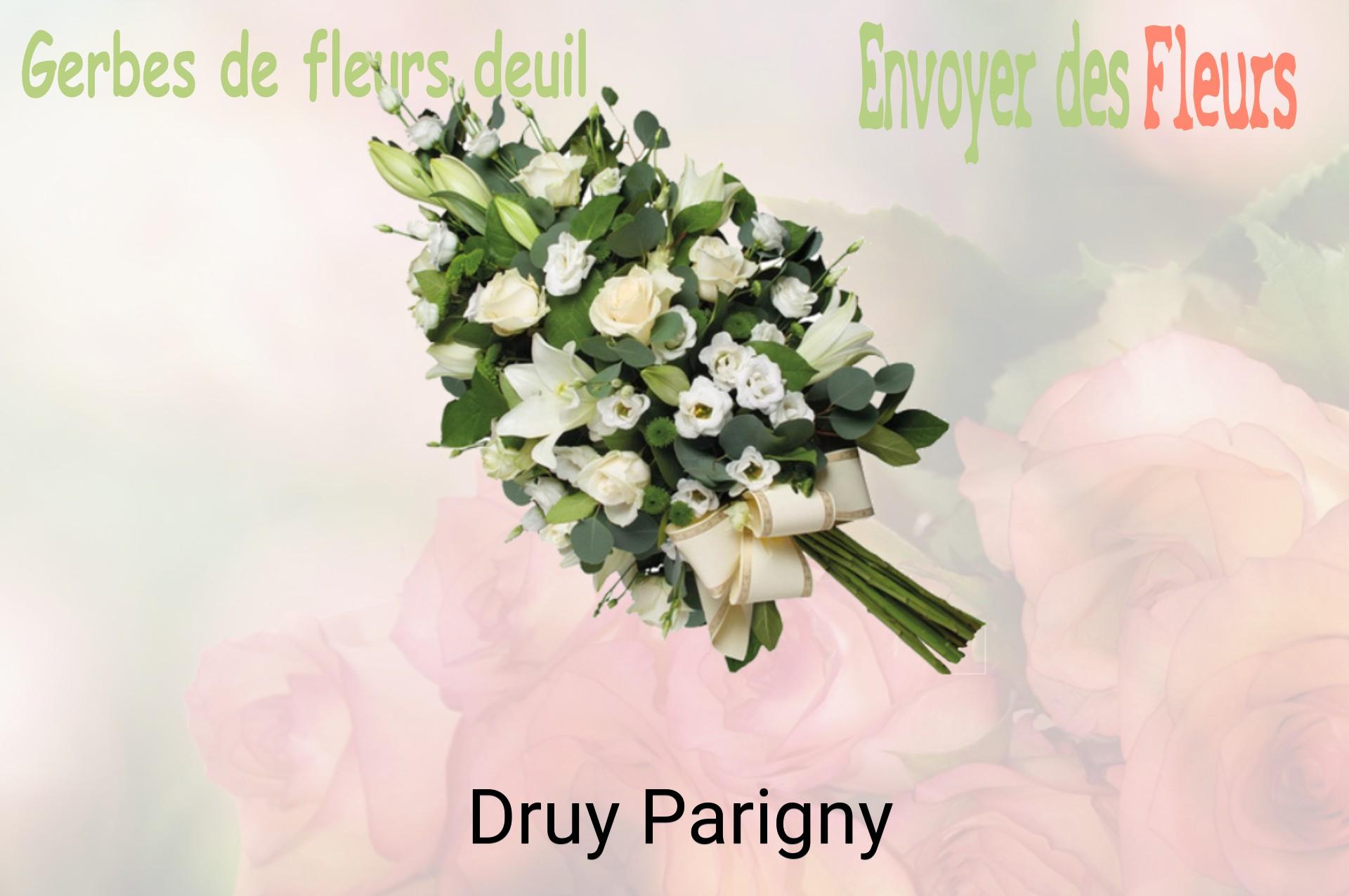Gerbe de fleurs de deuil livrée à Druy-Parigny